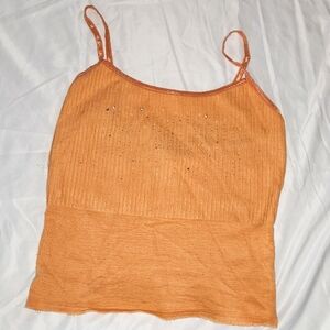 Orange Sparkly Joyce Leslie Tank Top